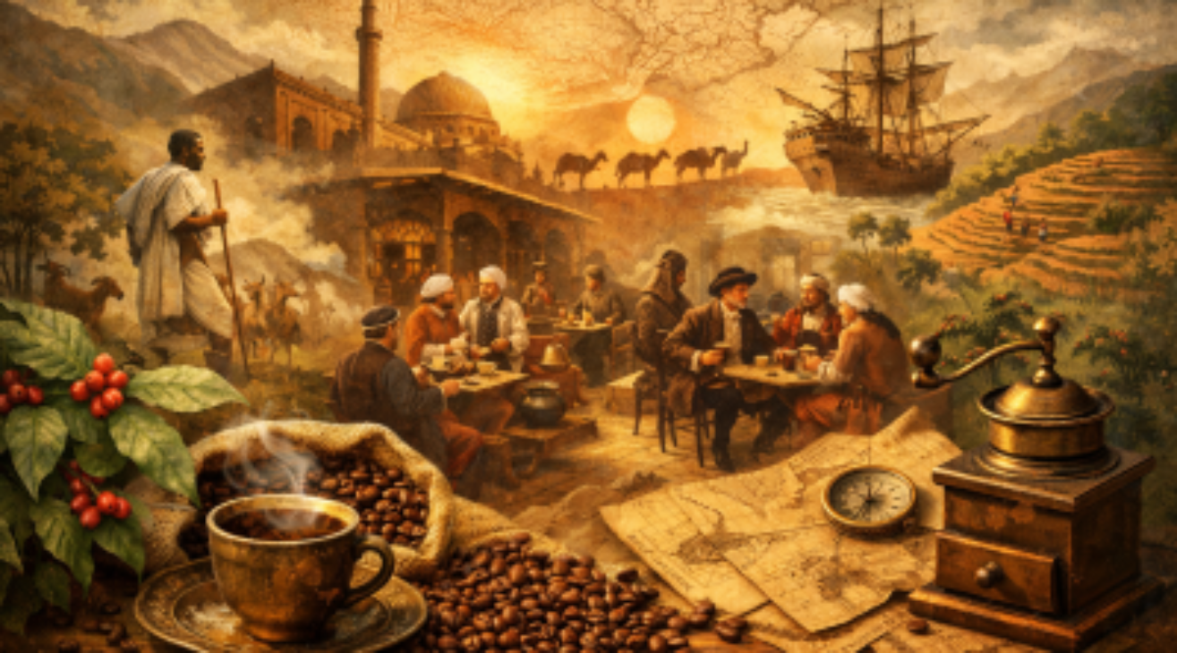 The Global History of Coffee: Origins, Diffusion, and Cultural Transformation